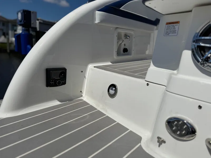 Slide: The Image of 2023 Formula 350 Crossover Bowrider, sleek deck design with modern features. - 15