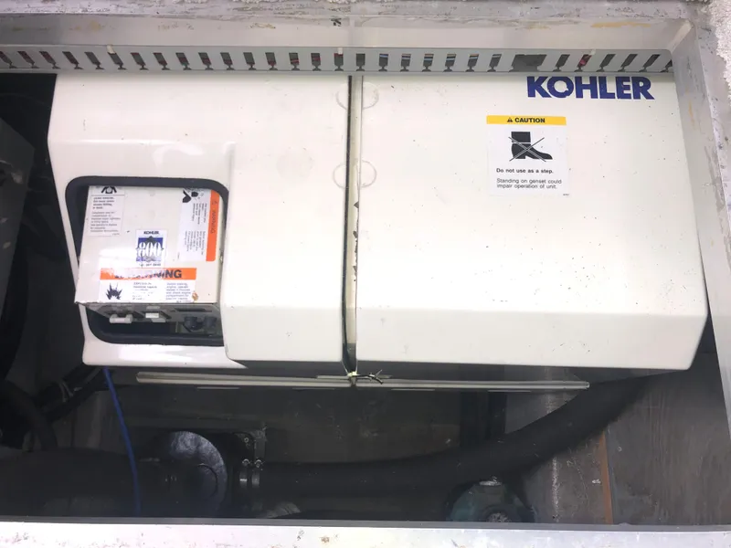 Slide: The Image of Kohler generator in 1993 Carver 350 Aft Cabin boat engine compartment. - 40