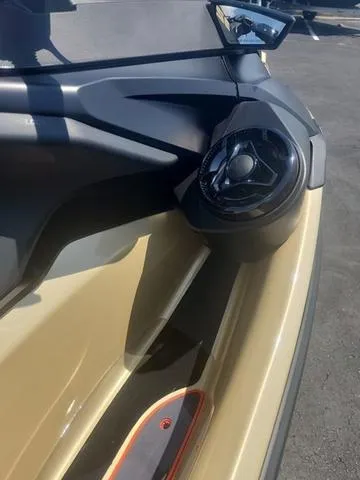 Slide: The Image of 2025 Sea-Doo Waverunner RXT-X close-up, showcasing sleek design and speaker detail. - 6