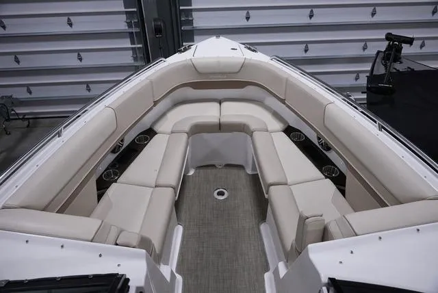 Slide: The Image of 2016 Formula Boats 290 Bowrider interior with beige seating and modern design. - 23