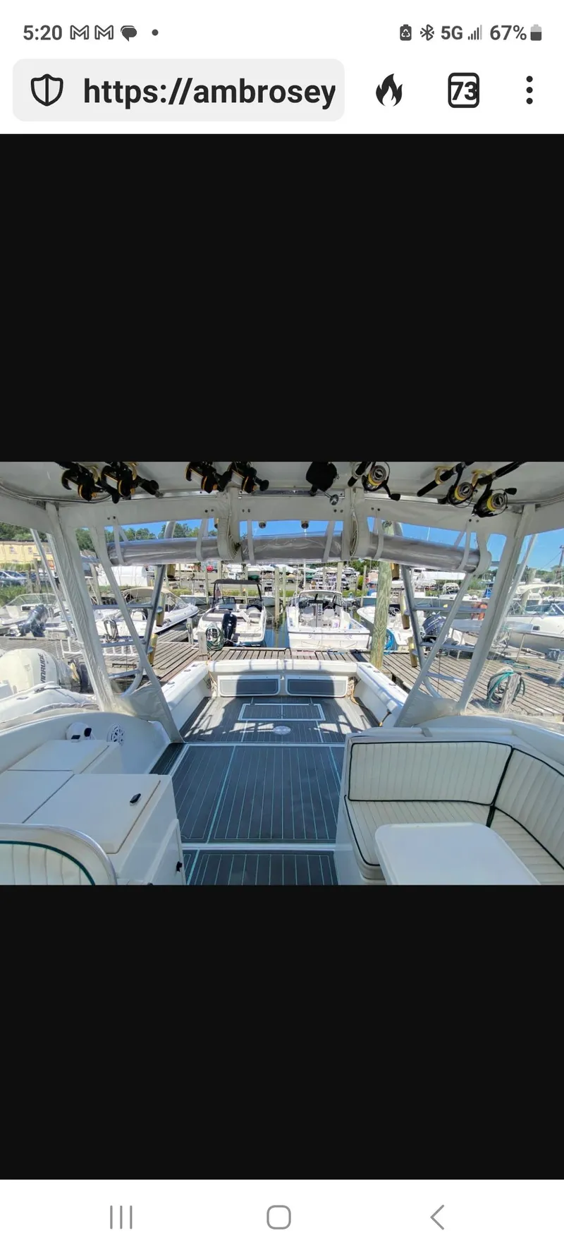 Slide: The Image of Interior view of 2000 Dawson Yachts 33 EXPRESS, featuring spacious seating and modern design. - 2