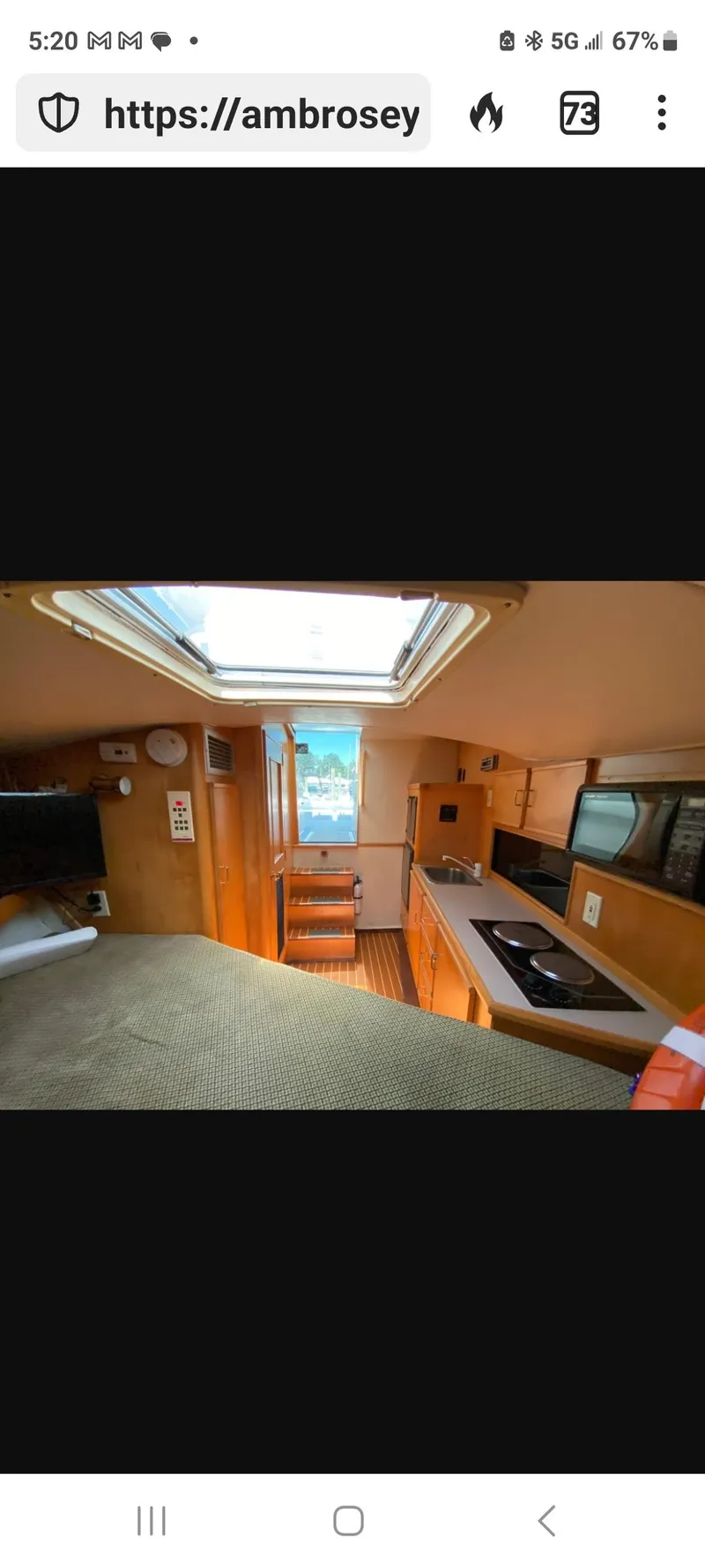 Slide: The Image of Interior of 2000 Dawson Yachts 33 EXPRESS, featuring cozy cabin and modern amenities. - 8