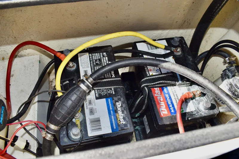 Slide: The Image of Open storage compartment of 2021 Clearwater 2000 C/C boat, showing interior details. - 57