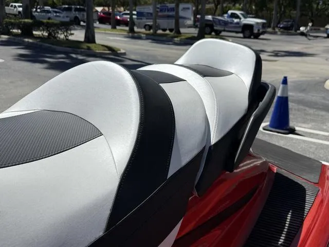 Slide: The Image of 2020 Yamaha WaveRunner VX Cruiser seat detail in a parking lot. - 4