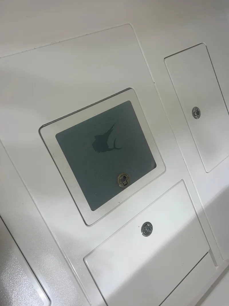 Slide: The Image of 2022 Contender 39 ST boat interior with speakers and control panel. - 24