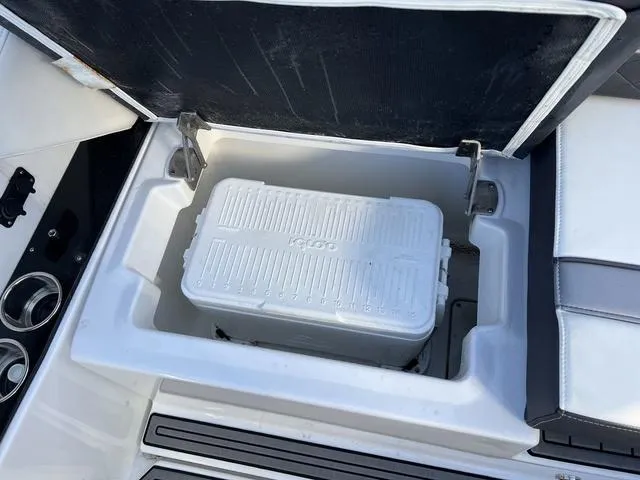 Slide: The Image of Storage compartment with cooler on 2020 Monterey MX6 SURF boat. - 15