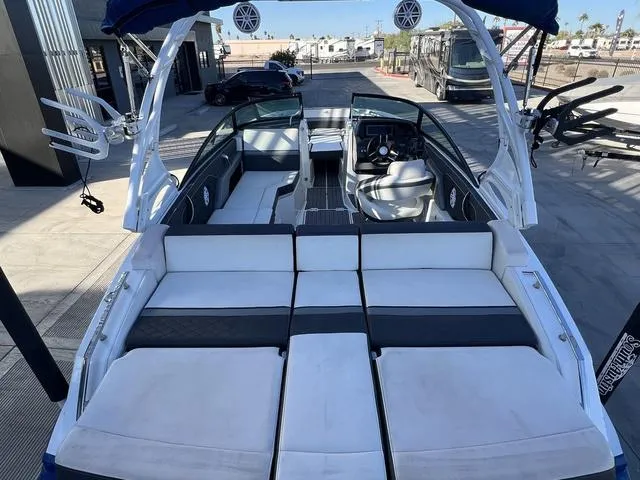 Slide: The Image of 2020 Monterey MX6 SURF boat with spacious seating and modern design. - 9