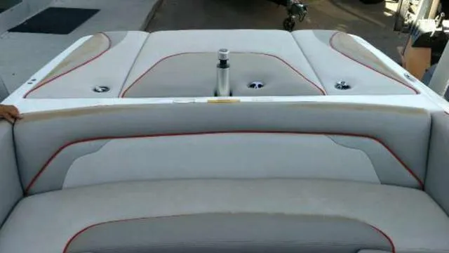 Slide: The Image of 2009 Centurion Elite V C4 Air Warrior boat interior with cushioned seating. - 10