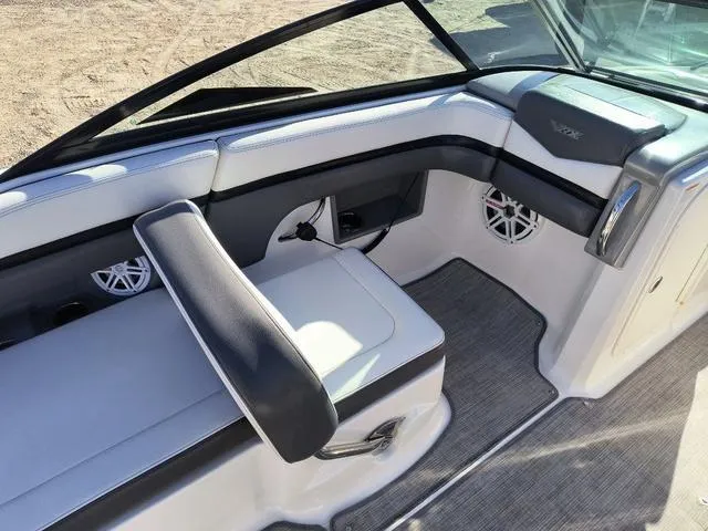 Slide: The Image of 2016 Chaparral Vortex 223 VRX boat interior with seating and speaker system. - 15