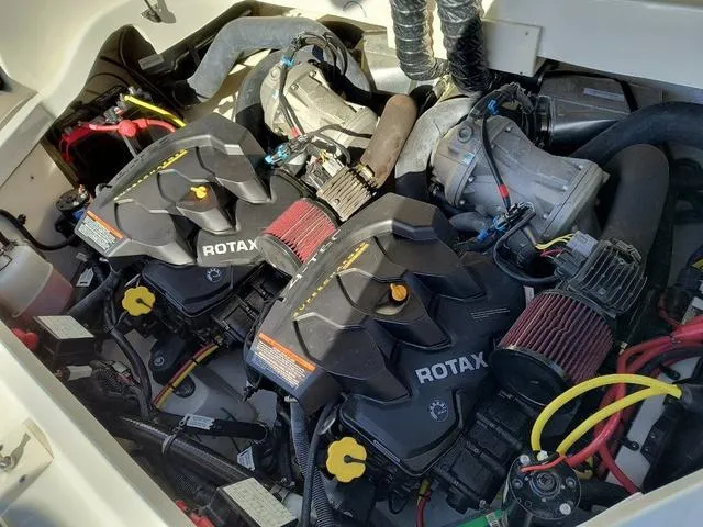 Slide: The Image of Engine compartment of 2016 Chaparral Vortex 223 VRX with dual Rotax engines. - 17