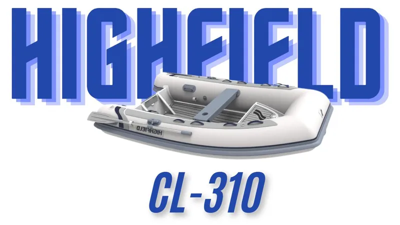The Image of Highfield Classic 310 inflatable boat, 2025 model, with bold blue branding. - 0