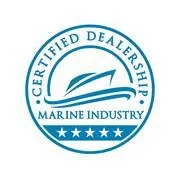 Slide: The Image of Certified dealership logo for marine industry with boat illustration and stars. - 11