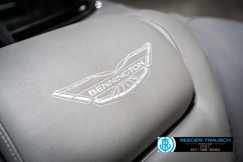 Slide: The Image of 2025 Bennington 23 RSBWA boat seat with embroidered logo detail. - 46