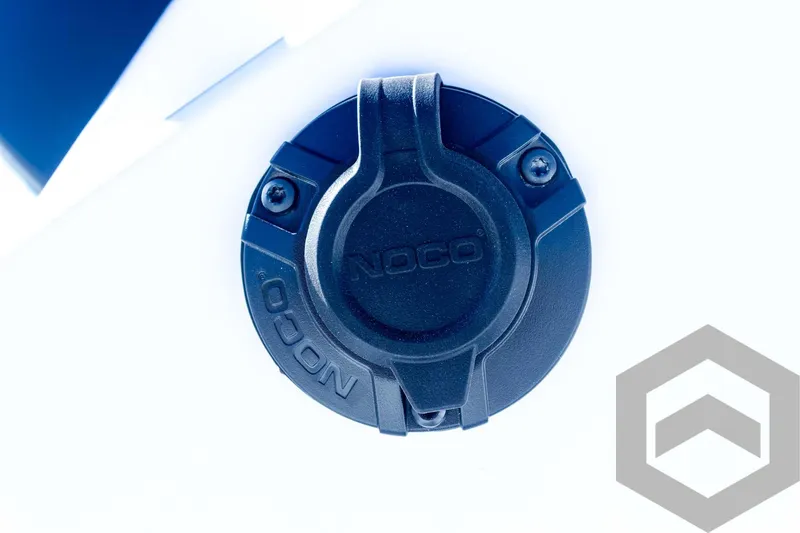 Slide: The Image of Close-up of a NOCO charging port on a 2025 G3 Bay 21 GX boat. - 46