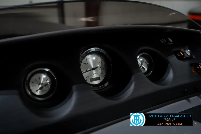 Slide: The Image of Dashboard of 2025 Bennington 23 LPD boat with gauges and controls. - 35