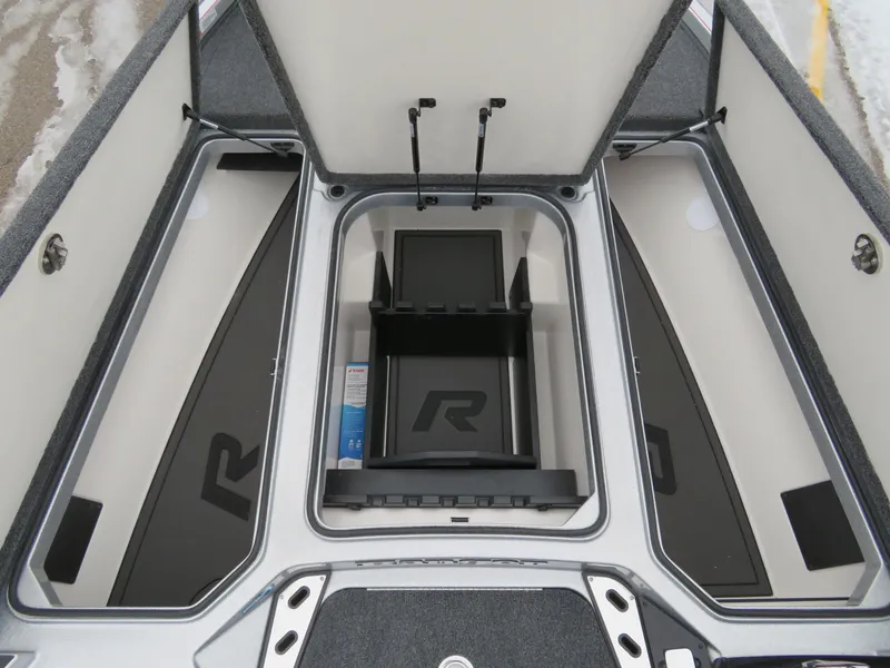 Slide: The Image of 2025 Ranger Z519R Cup-Equipped boat storage compartments, open and spacious design. - 9