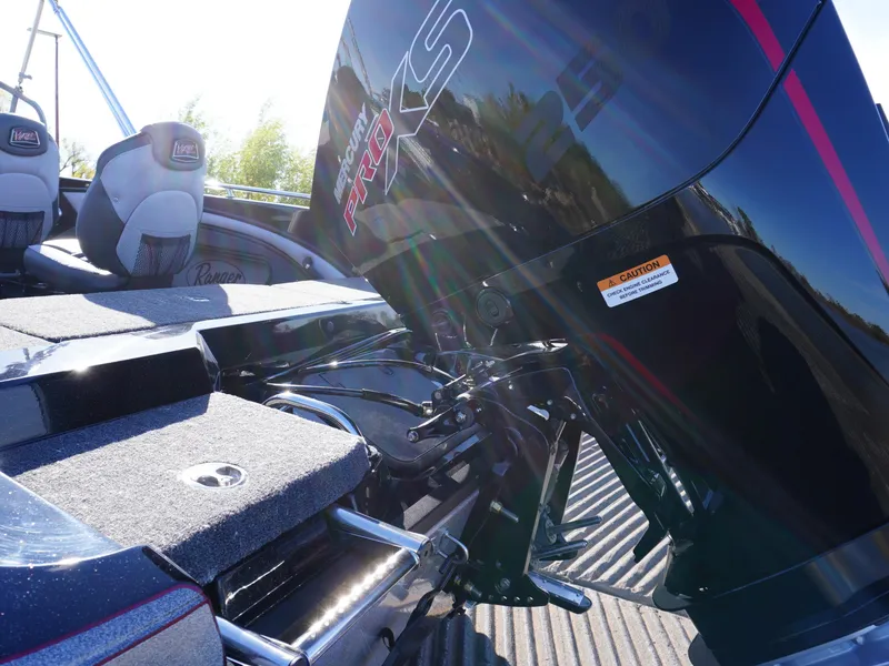 Slide: The Image of 2025 Ranger 2080MS boat with powerful engine and sleek design. - 20