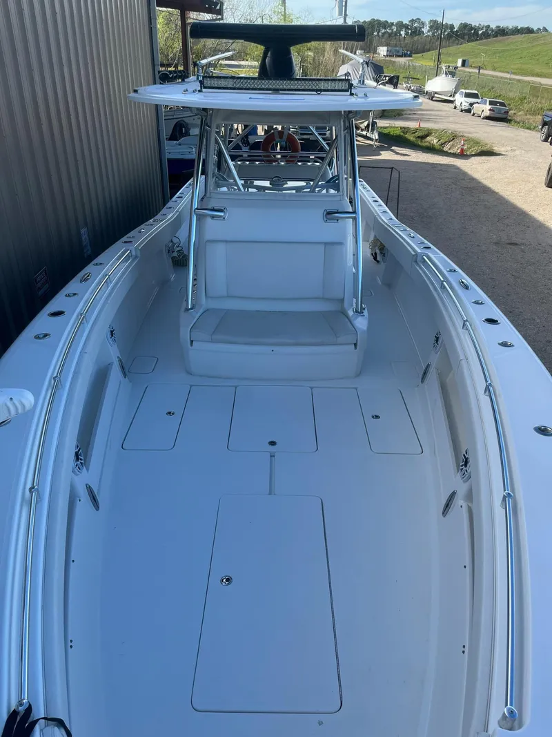 Slide: The Image of 2021 Invincible 39 Open Fisherman boat with spacious deck and sleek design. - 4