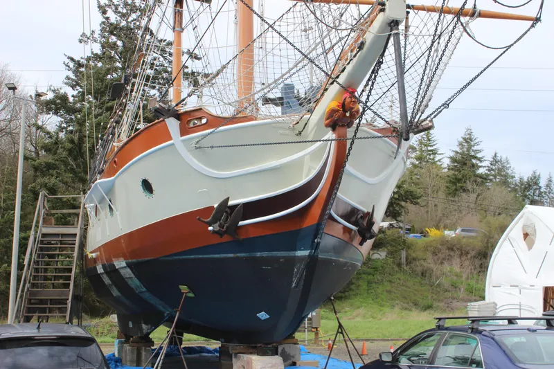 Slide: The Image of Custom Lahaina Welding Co. Square Topsail Ketch Tallship 1988 - 133