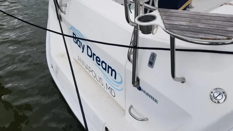 Slide: The Image of Hunter e36 sailboat named "Day Dream" docked in Annapolis, MD, 2011 model. - 17
