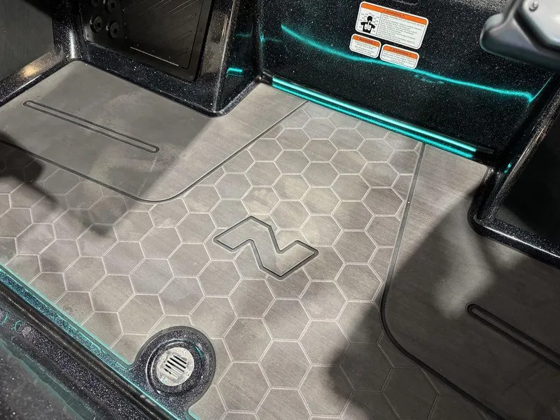 Slide: The Image of Hexagonal floor design in 2022 Nitro Z19 Pro boat interior. - 14
