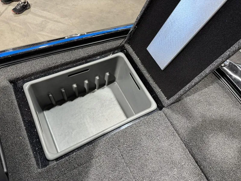 Slide: The Image of 2022 Nitro Z19 Pro storage compartment with open lid, showcasing interior space. - 22