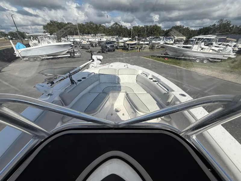 Slide: The Image of 2021 Sea Fox 228 Commander boat interior view at a marina. - 37