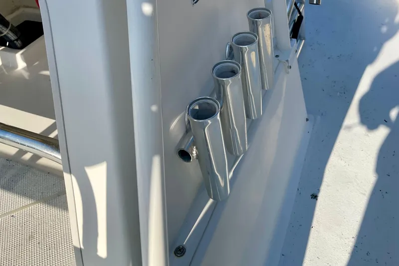 Slide: The Image of Rod holders on a 2016 Shallow Sport 18 Sport boat deck. - 21