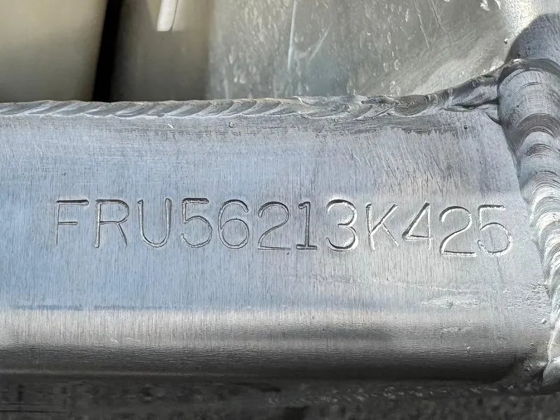 Slide: The Image of Serial number "FRU56213K425" on 2025 Berkshire 18 CR SE metal surface. - 20