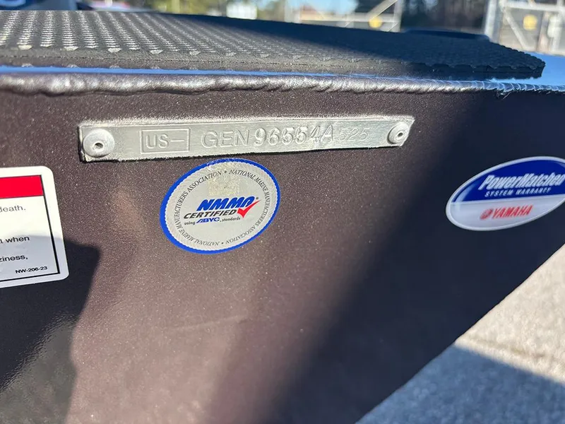 Slide: The Image of 2025 G3 Sportsman 1710 boat with certification and identification plates. - 25