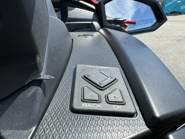 Slide: The Image of Control panel of 2024 Yamaha Waverunner VX Deluxe with Audio, featuring navigation buttons. - 14