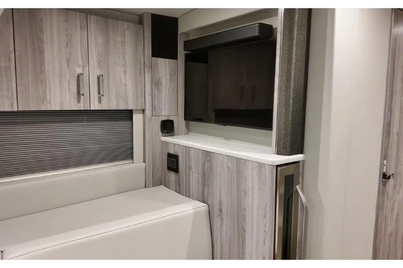 Slide: The Image of 2023 Formula 500 Super Sport Crossover interior with modern cabinetry and sleek design. - 72