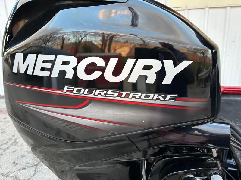 Slide: The Image of Mercury FourStroke engine on 2019 Tracker Pro 160 boat. - 30