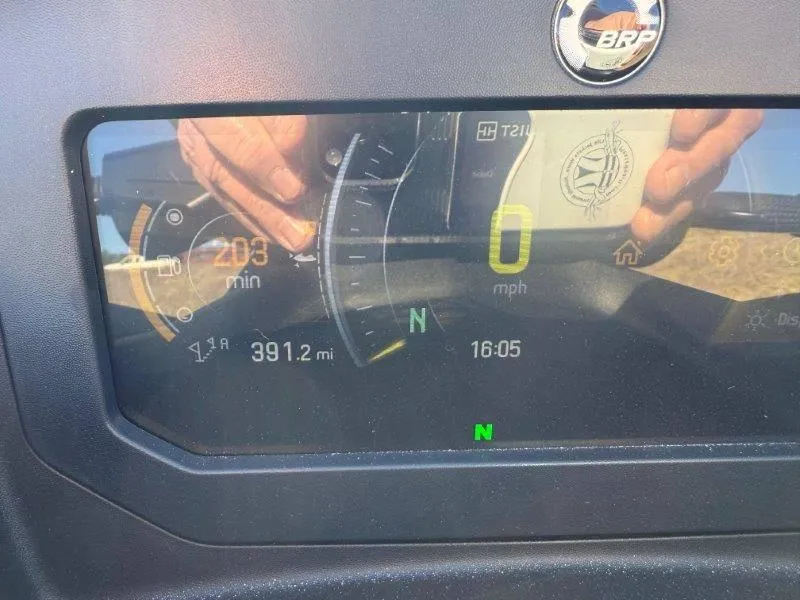 Slide: The Image of Dashboard of a 2024 Sea-Doo RXT-X 325 showing speed, distance, and time. - 26