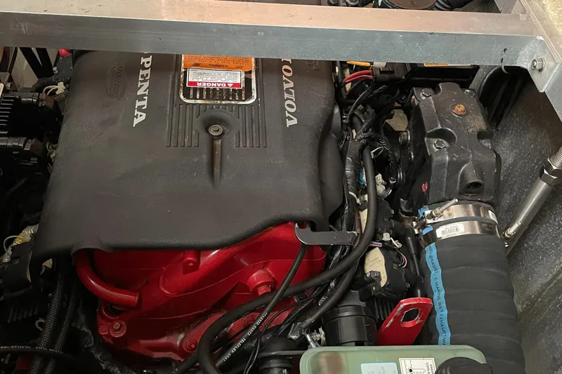 Slide: The Image of Engine compartment of a 2001 Carver 356 Aft Cabin Motor Yacht with Volvo Penta engine. - 20