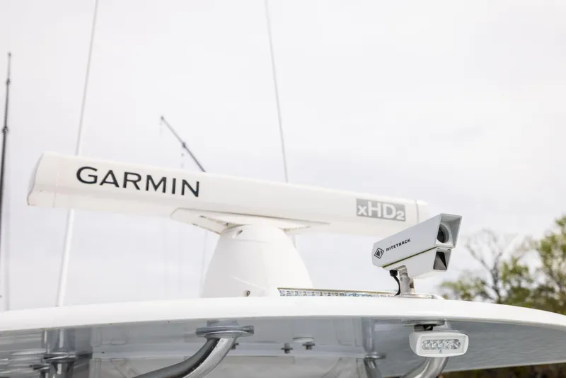 Slide: The Image of 2022 Contender 35ST boat with Garmin xHD2 radar and Intellian equipment. - 25