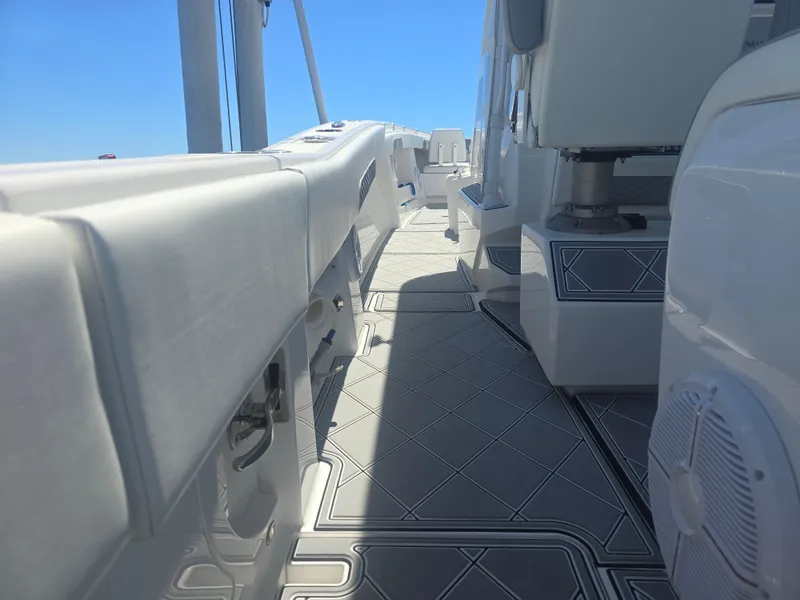 Slide: The Image of 2024 Invincible 43 Open Fisherman boat interior with sleek design and modern features. - 12