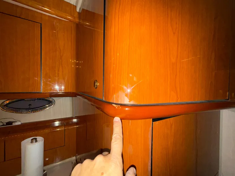 Slide: The Image of Wooden interior detail of a 2000 Sea Ray 510 Sundancer yacht. - 37