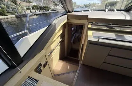 Slide: The Image of Interior view of 2018 Prestige 680 yacht, featuring modern design and spacious layout. - 22