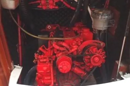 Slide: The Image of Engine compartment of 2002 Beneteau Oceanis Clipper 361 sailboat. - 22