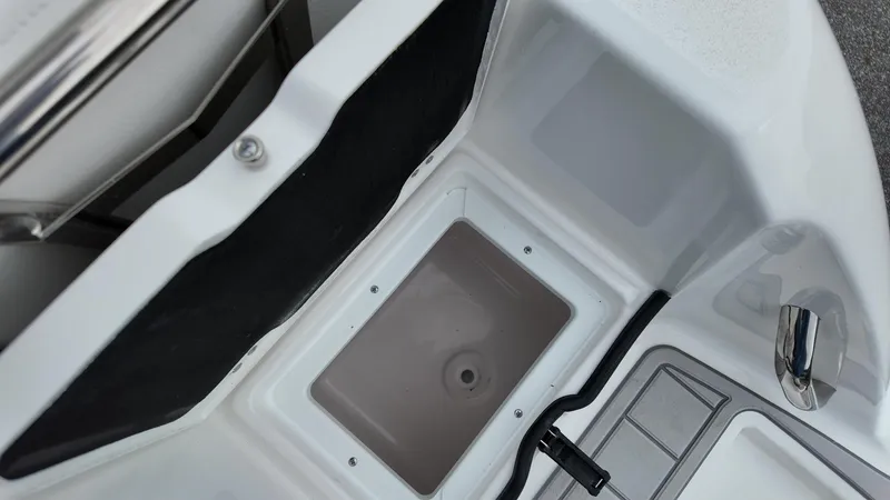 Slide: The Image of Storage compartment of 2025 Sea Fox 228 Commander boat, featuring sleek design and functionality. - 32