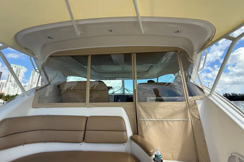 Slide: The Image of Speaker on 2014 Tiara Yachts 4500 Sovran, with ocean view in background. - 11