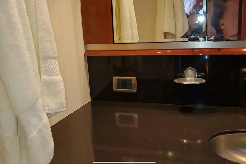 Slide: The Image of Luxurious bathroom interior of 2004 Sea Ray 500 Sundancer yacht. - 14