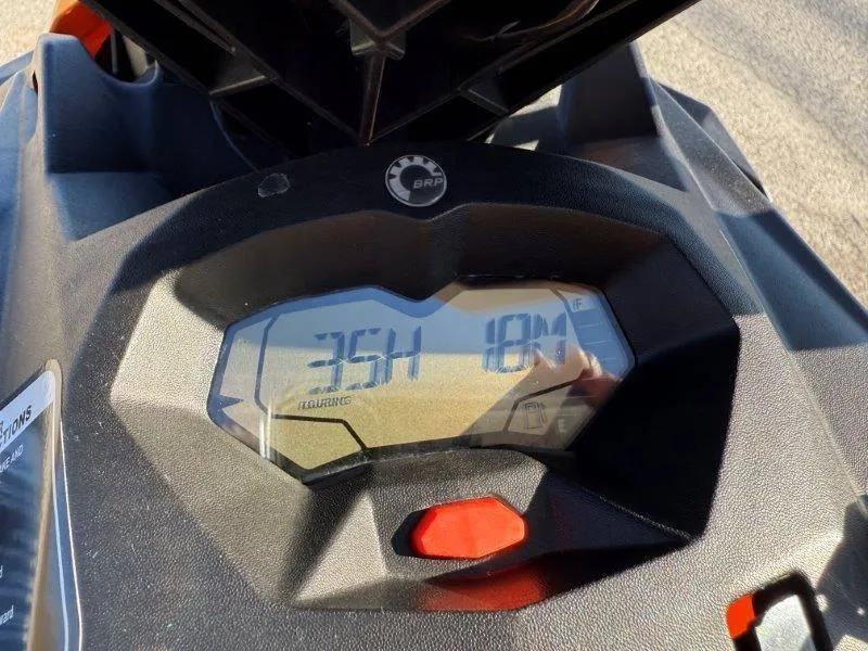 Slide: The Image of Dashboard of a 2018 Sea-Doo Spark 3up showing digital display. - 17