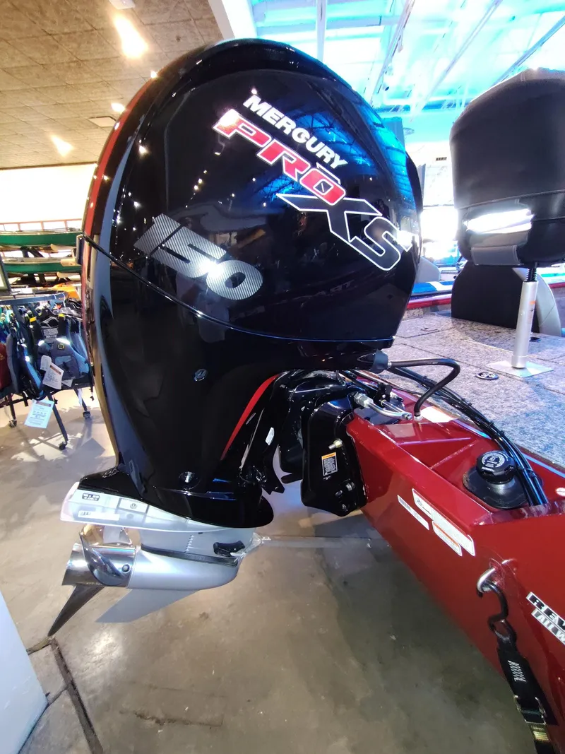 Slide: The Image of 2025 Tracker Pro Team 195 Tournament Edition with Mercury Pro XS outboard motor. - 7