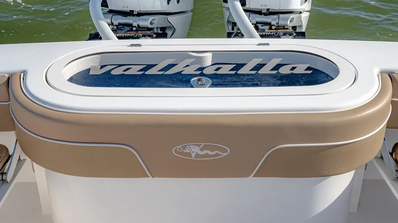 Slide: The Image of 2025 Valhalla Boatworks V-33, featuring sleek design and powerful engines. - 14