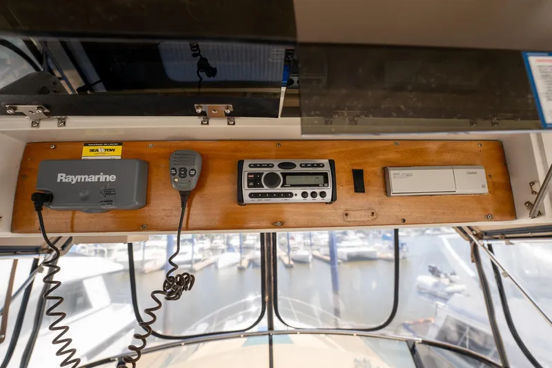 Slide: The Image of Control panel of 1988 Carver 42 Aft Cabin Motoryacht with Raymarine equipment. - 41
