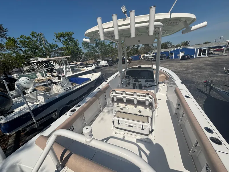 Slide: The Image of 2020 Sportsman Heritage 231 Center Console boat with spacious deck and modern features. - 10