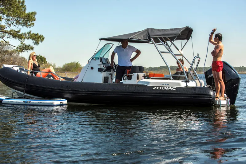 Slide: The Image of 2025 Zodiac Medline 6.8 boat on water with people enjoying leisure activities. - 9