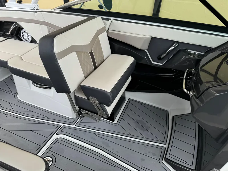 Slide: The Image of 2022 Monterey 278 Super Sport interior with sleek seating and modern design. - 25